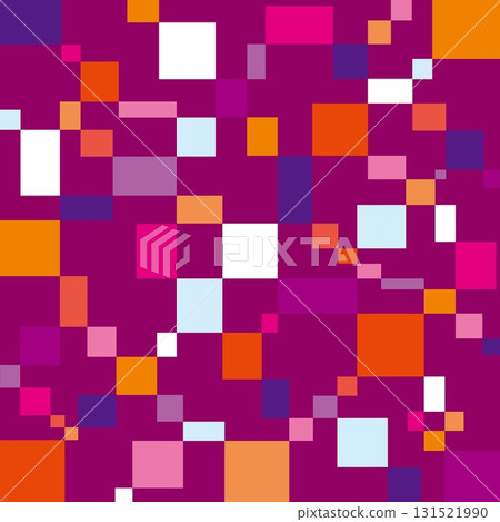 幾何圖案，正方形，紅紫色 131521990