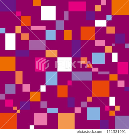 幾何圖案，正方形，紅紫色 131521991