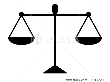 正義、平衡與公平、審判與法律的尺度，單色的簡單圖標 131522092
