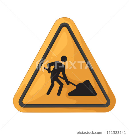 Illustration of road work sign Illustration of road work sign 131522241