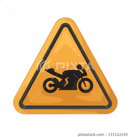 Illustration of motorcycle road sign Illustration of motorcycle road sign 131522245