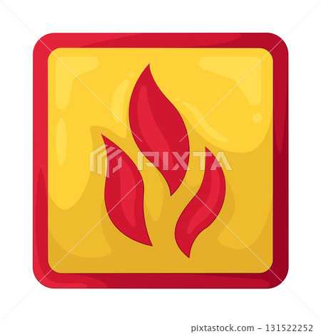 Illustration of fire safety sign  131522252