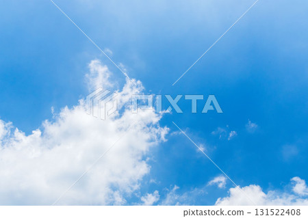 Summer sky: Blue sky and clouds seen from the summer mountains 51 131522408