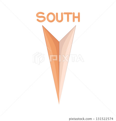 Illustration of south arrow Illustration of south arrow 131522574