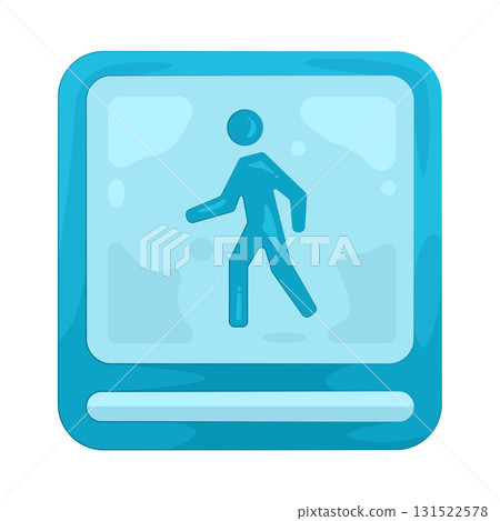Illustration of pedestrian sign  131522578