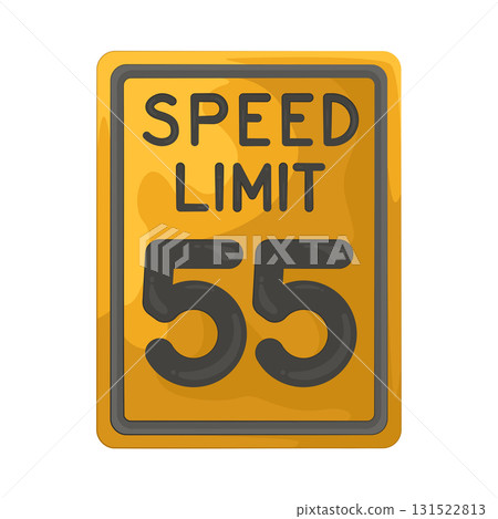 Illustration of speed limit sign Illustration of speed limit sign 131522813