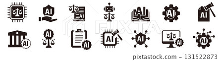 AI artificial intelligence law regulation icon 131522873