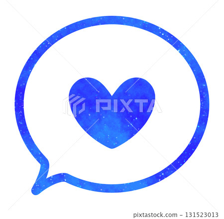 Blue starry sky | Heart icon speech bubble Blue starry sky | Heart icon speech bubble 131523013