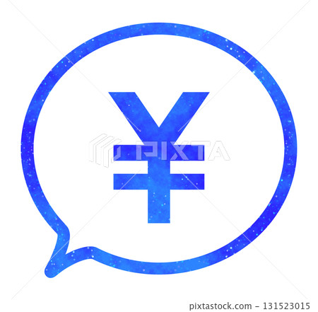 Blue starry sky | Yen symbol speech bubble Blue starry sky | Yen symbol speech bubble 131523015