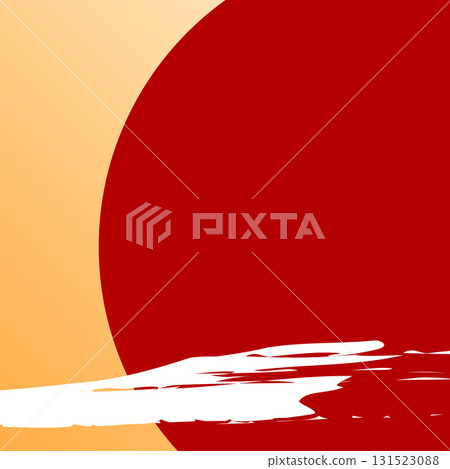 Dynamic brushstrokes: abstract design of sun and water 131523088
