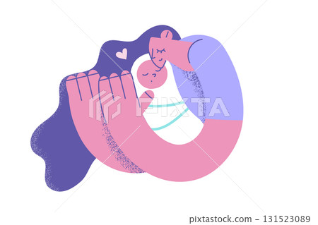 Happy motherhood and childhood concept 131523089