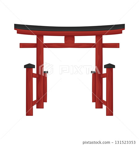 Illustration of torii gate  131523353