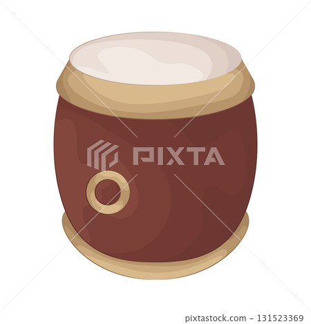 Illustration of japanese drum  131523369
