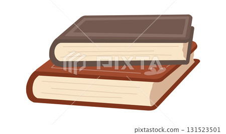 Vintage Book Cozy Aesthetic for Stationery, Bookstore Logos, Posters, Stickers, and Educational Designs. Vector illustration 131523501