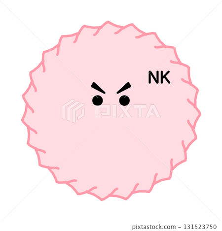 NK細胞特徵可愛的免疫細胞插圖 NK細胞特徵可愛的免疫細胞插圖 131523750
