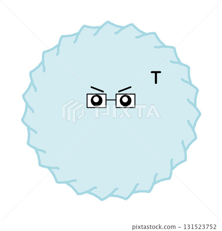 T cell character cute immune cell illustration 131523752