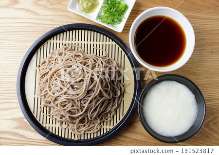 Zaru soba noodles with yam Zaru soba noodles with yam 131523817