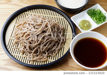 Zaru soba noodles with yam Zaru soba noodles with yam 131523820