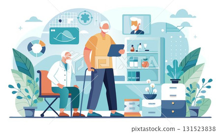 Geriatric care addresses common age-related challenges, such as chronic diseases, mobility limitations, and cognitive decline. 131523838