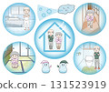 Cold house illustration set 131523919