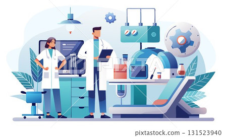 Advanced medical technology improves patient outcomes and streamlines healthcare processes, offering innovative solutions for diagnosis and treatment. 131523940