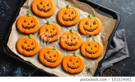 Pumpkin Jack-o'-Lantern Cookie Pumpkin Jack-o'-Lantern Cookie 131524061