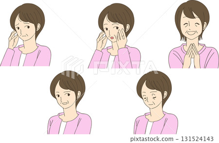 各種女性臉部表情 131524143
