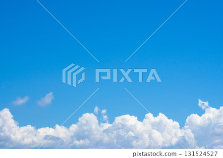 Summer blue sky and summer clouds shining in the sunshine 58 131524527
