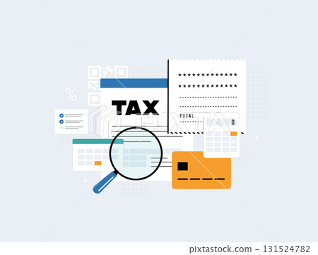 Tax bill payment concept. Online bill payment with mobile phone. Digital tax time planning with invoice and secure transaction process, finance technology for managing bills and government services Tax bill payment concept. Online bill payment with mobile phone. Digital tax time planning with invoice and secure transaction process, finance technology for managing bills and government services 131524782