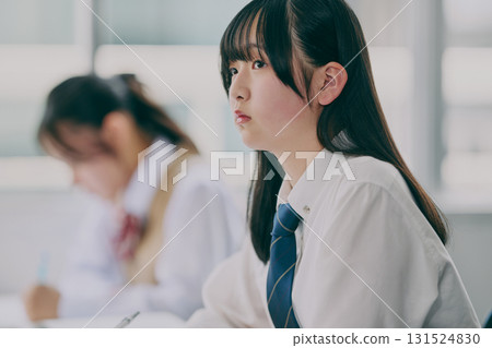 Junior high school students studying in the classroom Junior high school students studying in the classroom 131524830