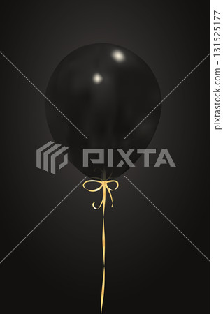 Black balloon on the black background. Applicable for social media Black Friday sale banner. Black balloon on the black background. Applicable for social media Black Friday sale banner. 131525177