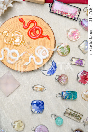 A variety of custom handmade jewelry 131525364