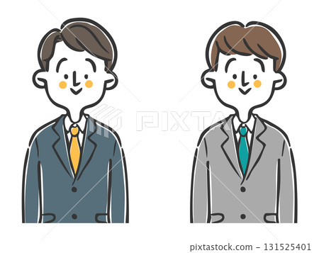 Male office worker upper body vector 131525401