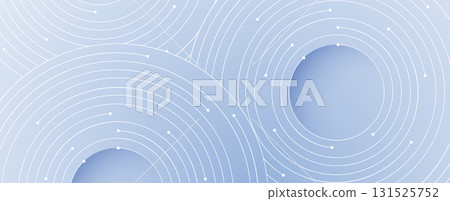 Futuristic science and technology header with interconnected data streams and molecular structures 131525752