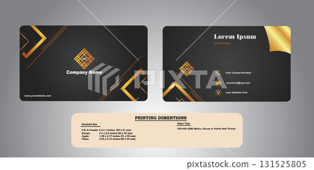 Black and Gold Modern Graphic Designer Business Card Black and Gold Modern Graphic Designer Business Card 131525805
