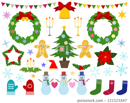 Cute Christmas illustration material set (event 11) Cute Christmas illustration material set (event 11) 131525847