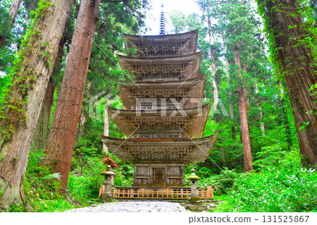 Haguroyama five-storied pagoda 131525867
