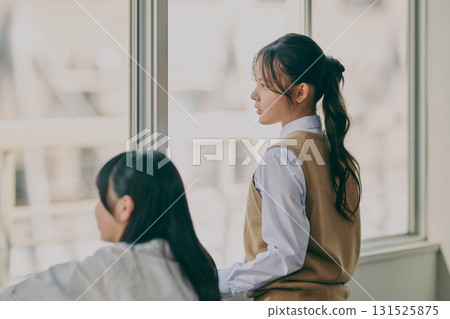 Female student attending cram school 131525875