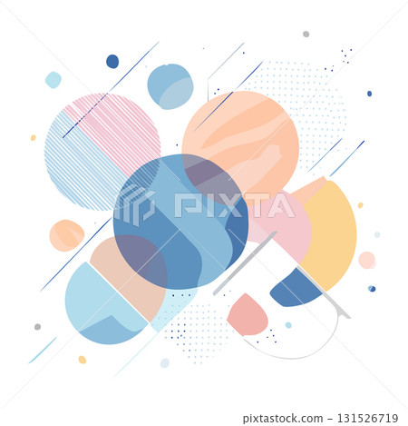 Abstract pop art color paint splash pattern background. Vector overlay geometric design of trendy Memphis 80s-90s style. Abstract pop art color paint splash pattern background. Vector overlay geometric design of trendy Memphis 80s-90s style. 131526719