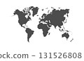 Illustration of a Colored map of world . 131526808