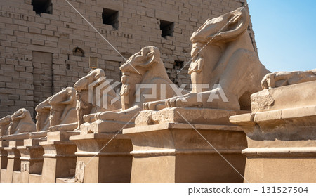 Ancient ruins of Karnak Temple in Luxor, Egypt 131527504