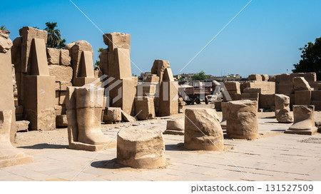 Ancient ruins of Karnak Temple in Luxor, Egypt 131527509
