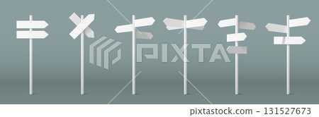 Arrow sign posts set isolated on background Arrow sign posts set isolated on background 131527673