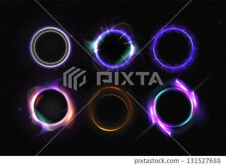 Neon halo light rings set 131527688