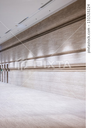 Minimalist interior wall with sleek stone texture, Modern design space featuring elegant stone surface 131528224