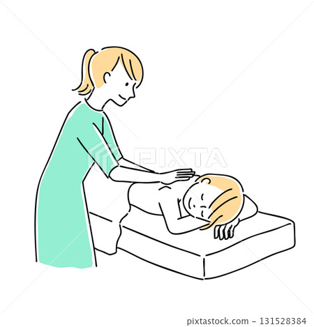 A woman receiving care at a beauty salon A woman receiving care at a beauty salon 131528384