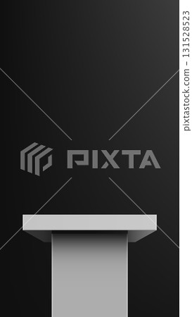 abstract minimalist white podium display stand on black background with clean sharp edges studio product showcase modern luxury presentation template for branding and advertising abstract minimalist white podium display stand on black background with clean sharp edges studio product showcase modern luxury presentation template for branding and advertising 131528523