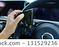 Eating rice balls while driving 131529236