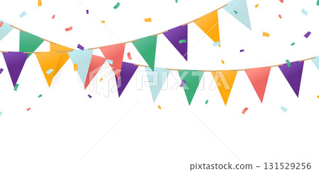 Colorful party flags background vector illustration for celebration. Colorful party flags background vector illustration for celebration. 131529256
