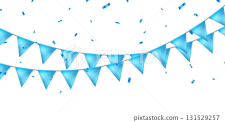 Blue party flag background vector for celebration Blue party flag background vector for celebration 131529257